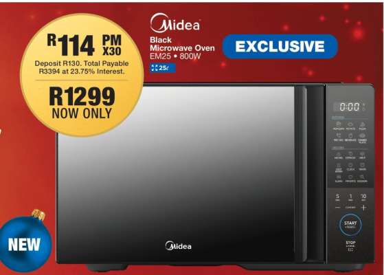 Midea Black Microwave Oven EM25 • 800W