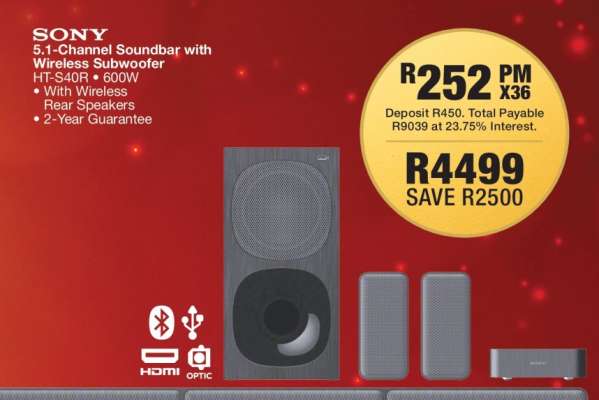 SONY 5.1-Channel Soundbar with Wireless Subwoofer