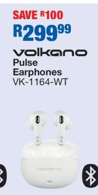 Volkano Pulse Earphones VK-1164-WT