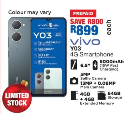 vivo Y03 4G Smartphone
