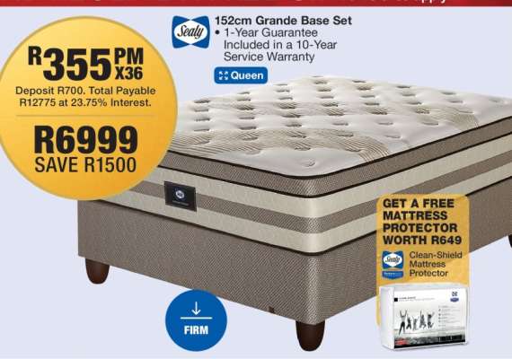 Sealy 152cm Grande Base Set