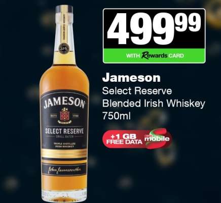 Jameson Select Reserve Blended Irish Whiskey 750ml