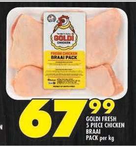 GOLDI FRESH 5-PIECE CHICKEN BRAAI PACK