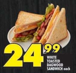 WHITE TOASTED DAGWOOD SANDWICH