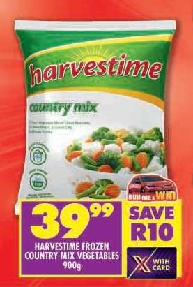 HARVESTIME FROZEN COUNTRY MIX VEGETABLES 900g