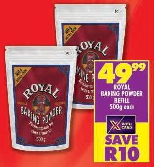 Royal Baking Powder Refill 500g Each