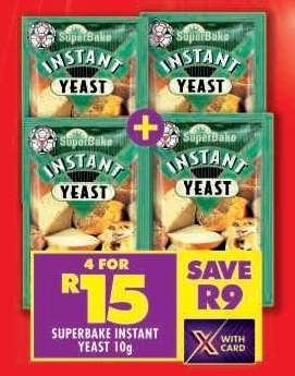 SUPERBAKE INSTANT YEAST 10g