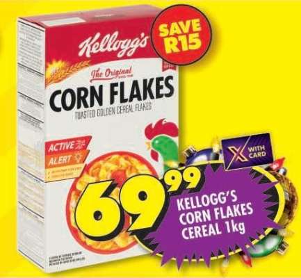 Kellogg's Corn Flakes Cereal 1kg