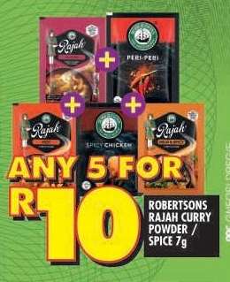 ROBERTSONS RAJAH CURRY POWDER / SPICE 7g