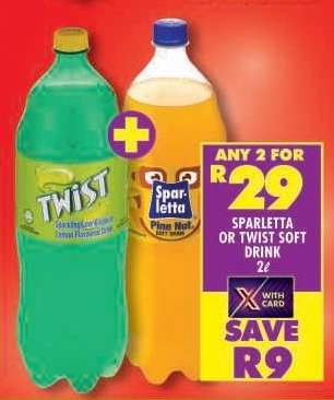 SPARLETTA OR TWIST SOFT DRINK 2ℓ