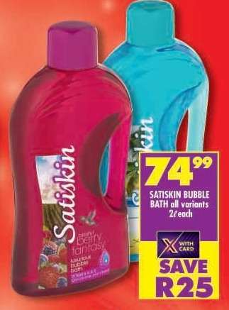 Satiskin Bubble Bath All Variants