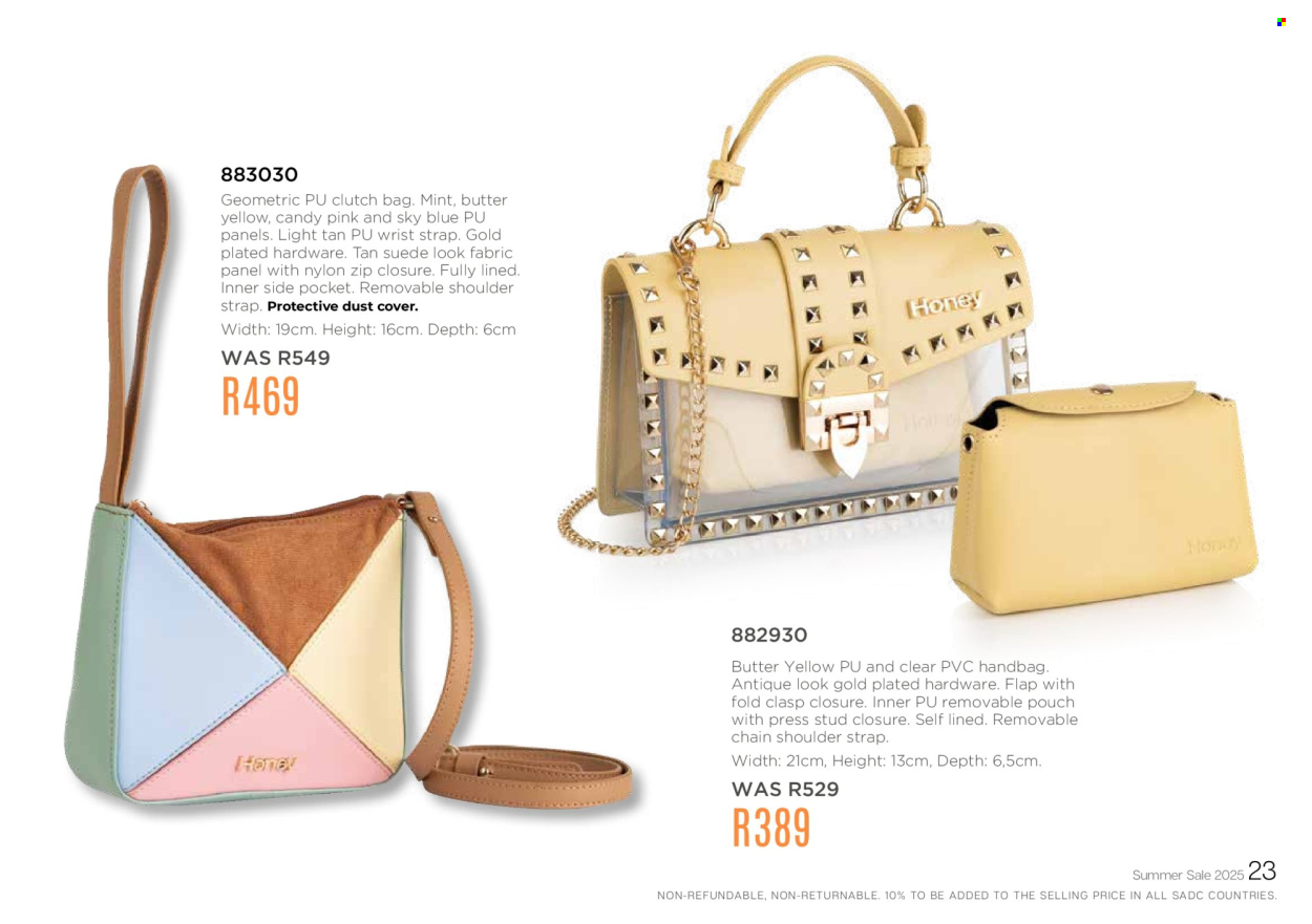 Honey specials. Page 25