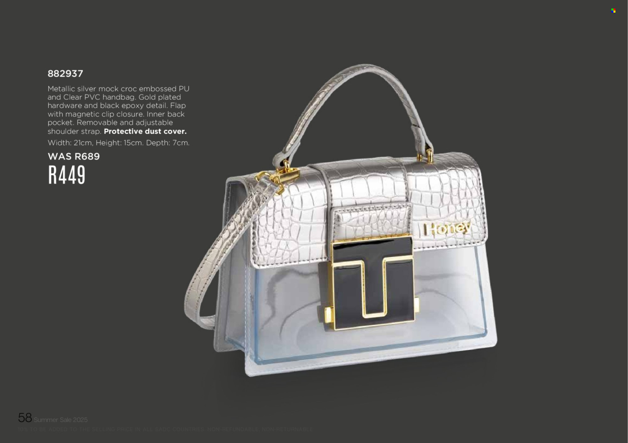 Honey specials. Page 60