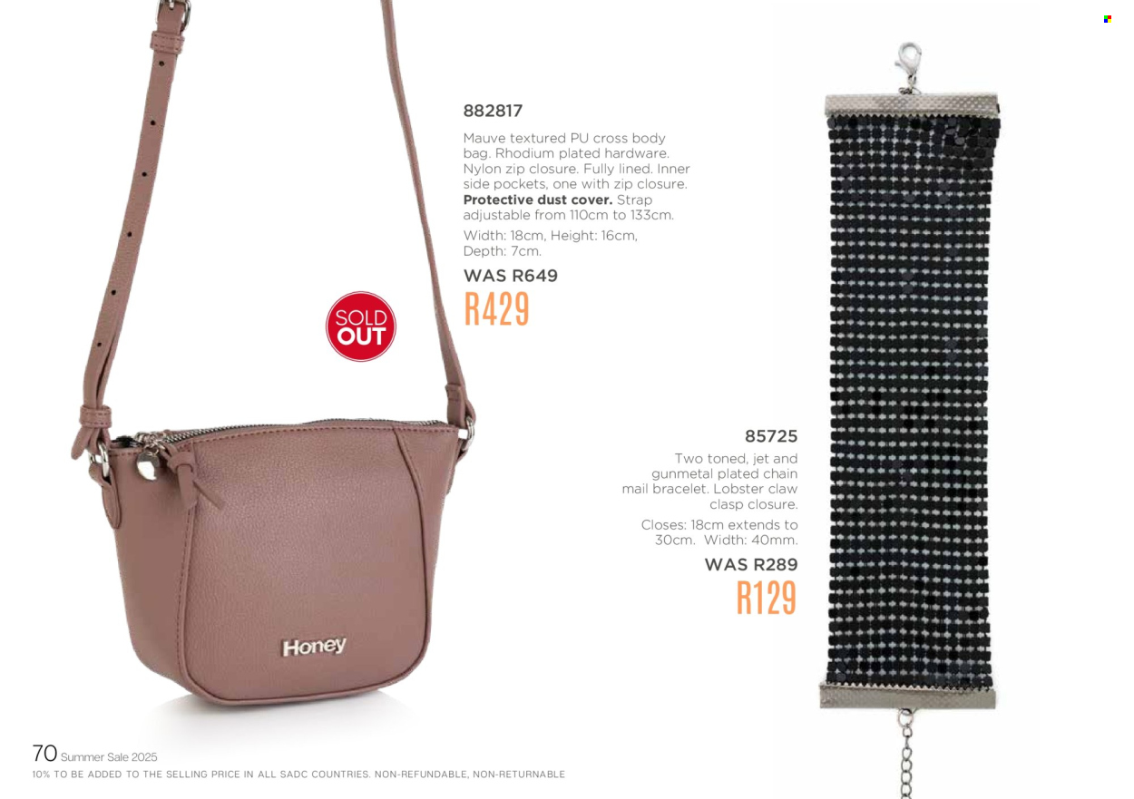 Honey specials. Page 72