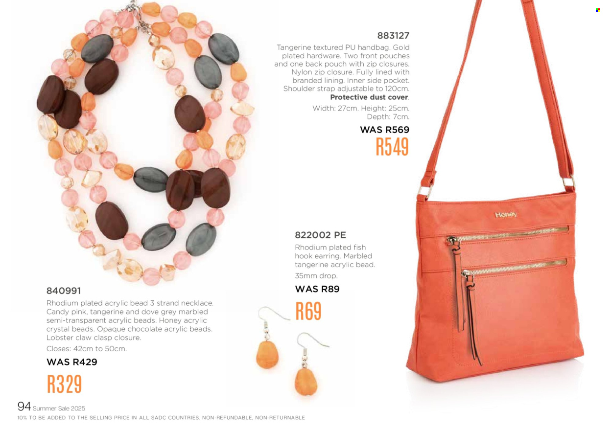 Honey specials. Page 96