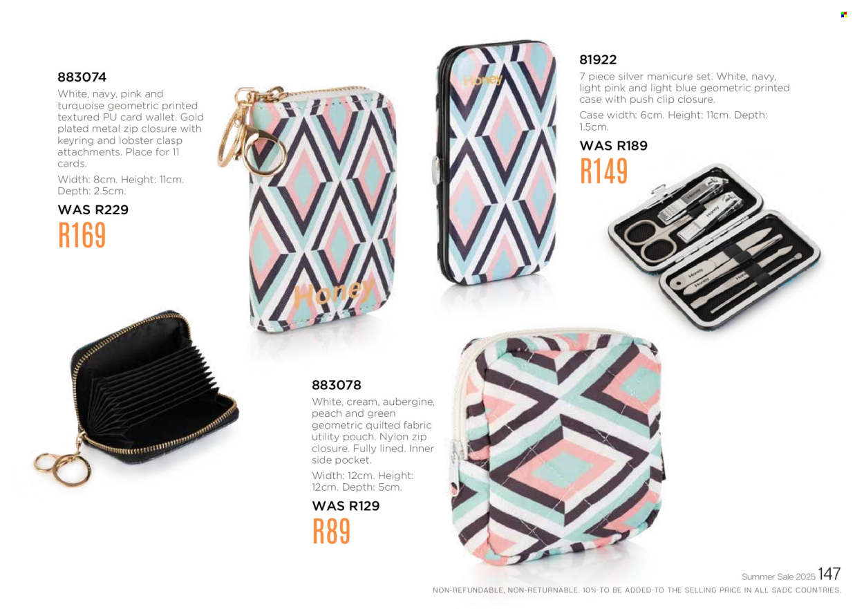 Honey specials. Page 149