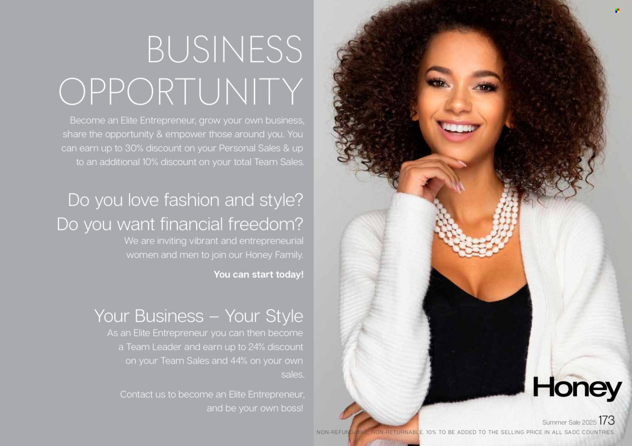 Honey specials. Page 175