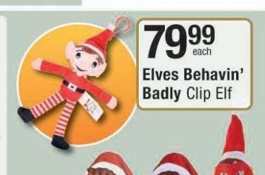 Elves Behavin' Badly Clip Elf