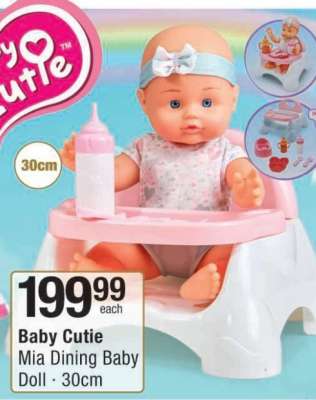 Baby Cutie Mia Dining Baby Doll - 30cm