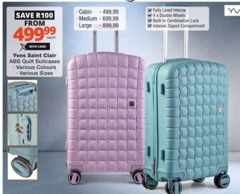Yves Saint Clair ABS Quilt Suitcases