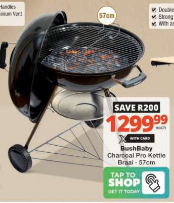 BushBaby Charcoal Pro Kettle Braai - 57cm