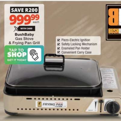 BushBaby Gas Stove & Frying Pan Grill