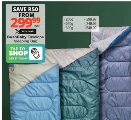 BushBaby Envelope Sleeping Bag