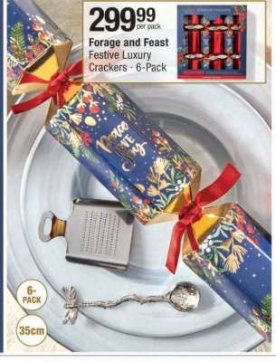 Forage and Feast Festive Luxury Crackers - 6-Pack