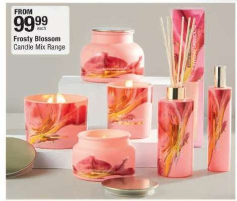 Frosty Blossom Candle Mix Range
