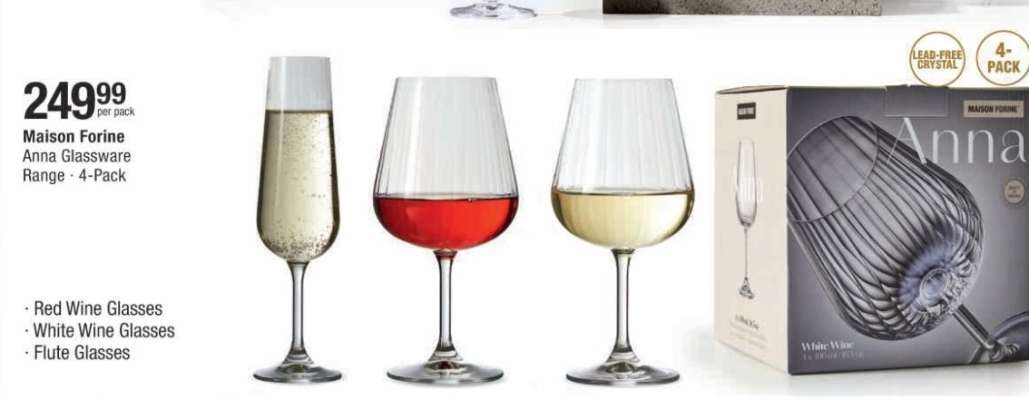 Maison Forine Anna Glassware Range - 4-Pack