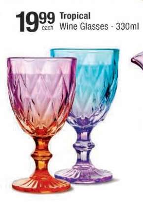 Tropical Wine Glasses