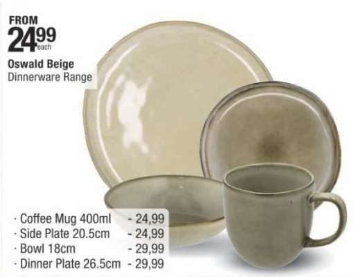 Oswald Beige Dinnerware Range