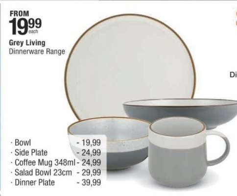Grey Living Dinnerware Range