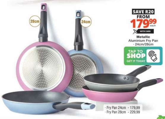 Metallic Aluminium Fry Pan 24cm