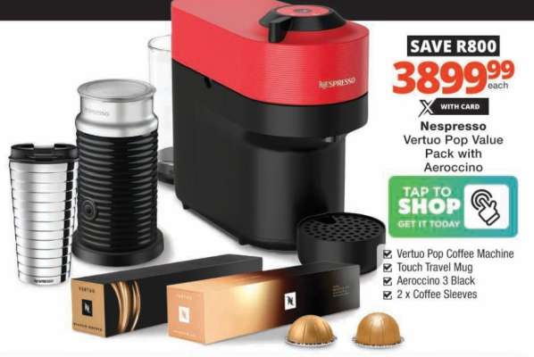 Nespresso Vertuo Pop Value Pack with Aeroccino