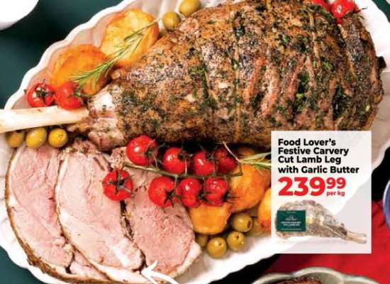 Food Lover's Festive Carvery Cut Lamb Leg with Garlic Butter