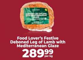 Food Lover's Festive Deboned Leg of Lamb with Mediterranean Glaze