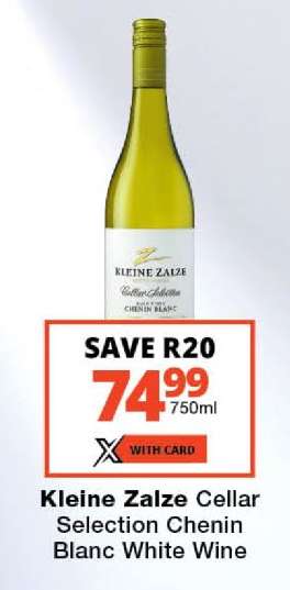 Kleine Zalze Cellar Selection Chenin Blanc White Wine