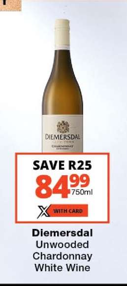Diemersdal Unwooded Chardonnay White Wine