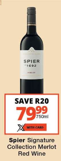 Spier Signature Collection Merlot Red Wine