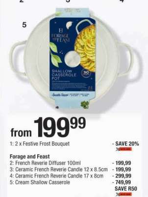 Forage and Feast Cream Shallow Casserole