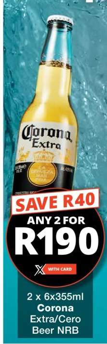 Corona Extra/Cero Beer NRB