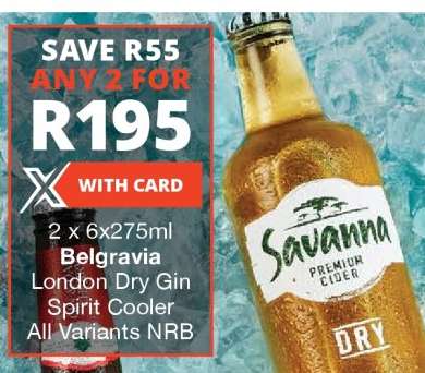 BELGRAVIA LONDON DRY GIN SPIRIT COOLER