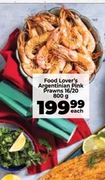 Food Lover's Argentinian Pink Prawns 16/20