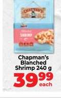 Chapman's Blanched Shrimp 240 g