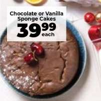 Chocolate or Vanilla Sponge Cakes