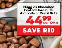 Nuggles Chocolate Coated Hazelnuts, Almonds or Brazil Nuts