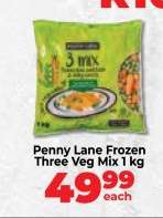 Penny Lane Frozen Three Veg Mix 1kg