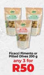 Ficacci Pimento or Pitted Olives 200 g