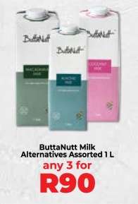 ButtaNutt Milk Alternatives Assorted 1 L